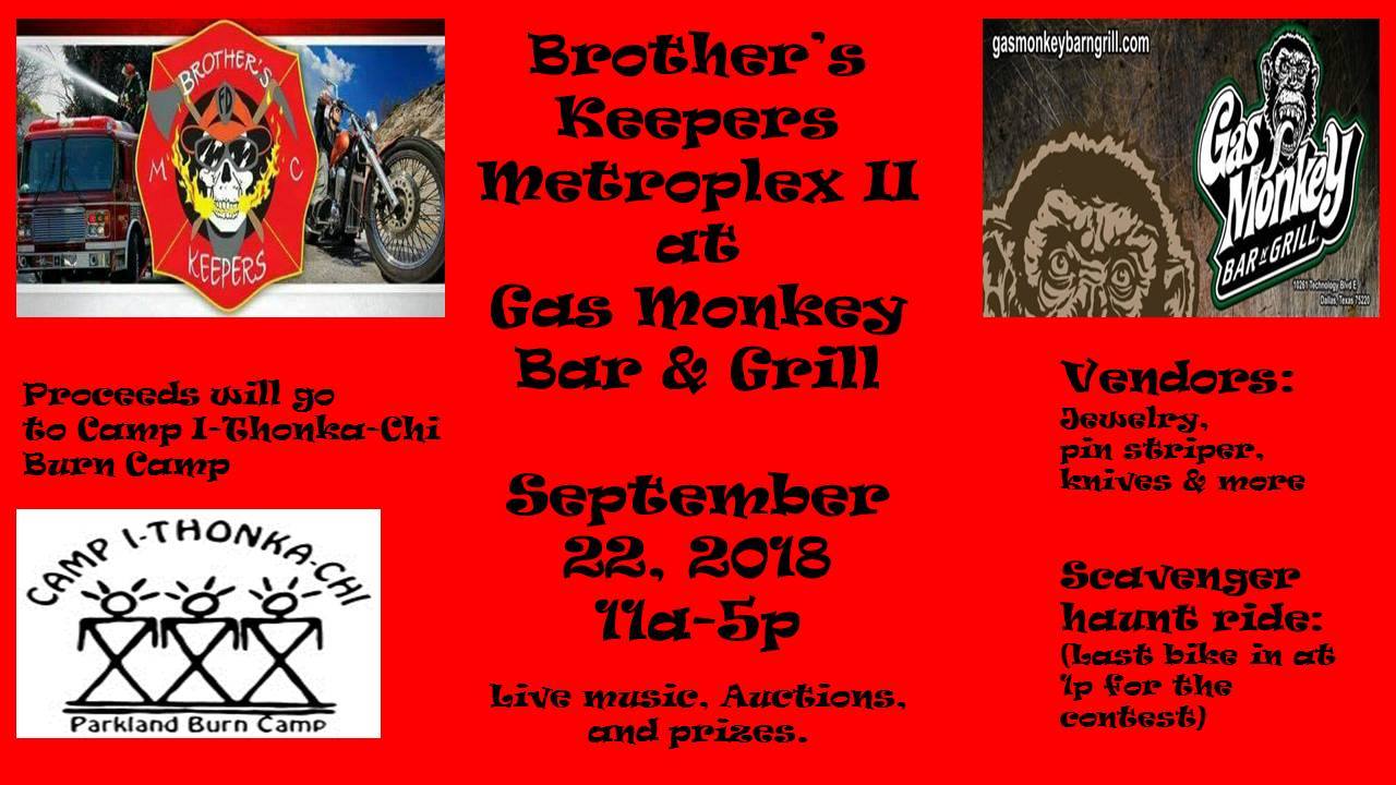 Brothers Keepers Metroplex II at the Gas Monkey Brother's Keepers MC
