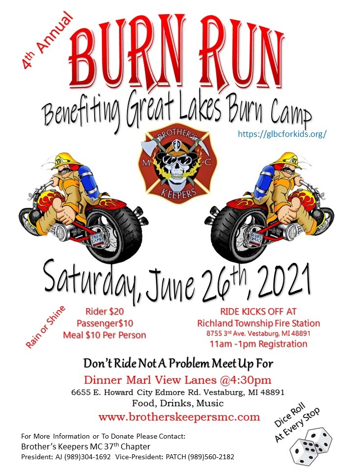 4th Annual Burn Run Brother's Keepers MC A Firefighters' Motorcycle